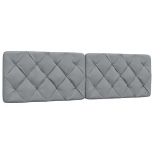 Almofadão de cabeceira 180 cm tecido cinzento-claro ptob2734