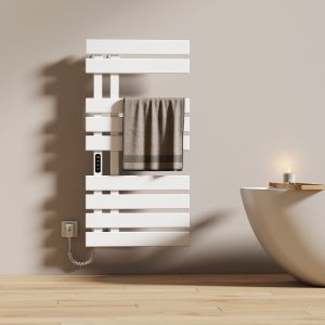 Emke toalheiro 100x50cm branco brilho 350w c/ termostato e temporizador