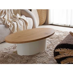 Mesa de centro zuberi laqueada branca 100x60x35 cm 100x60x32 cm