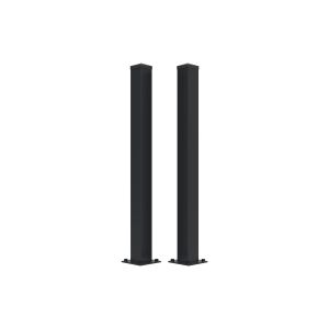 Conjunto de 2 postes de ferro carmo 10x10cm a.125cm pretos