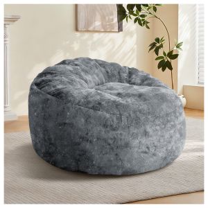 Poltrona individual ergonómica em flanela cinzento 50x41x31 cm