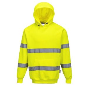 Moletom com capuz de alta visibilidade portwest - amarelo fluo