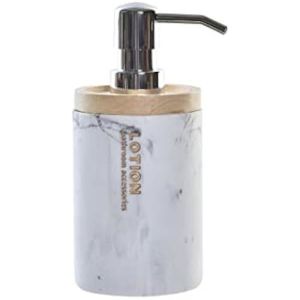 Dispensador de resina e borracha, 9 x 7,7 x 17,5 cm, mármore branco.