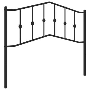 vidaXL cabeceira de metal preta 107 cm