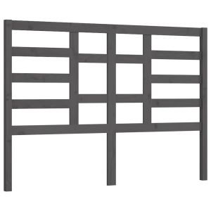 vidaXL cabecero de cama madera maciza de pino gris 146x4x104 cm
