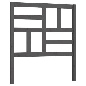 vidaXL cabecero de cama madera maciza de pino gris 96x4x104 cm