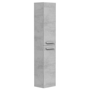 Armário de banheiro alise 2 portas, acabamento cor cimento