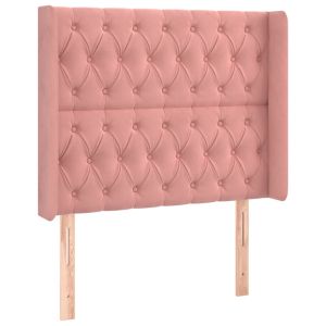 vidaXL cabecero con orejas de terciopelo rosa 103x16x118/128 cm