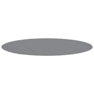 vidaXL tapiz de suelo piscina geotextil de poliéster gris claro ø366cm
