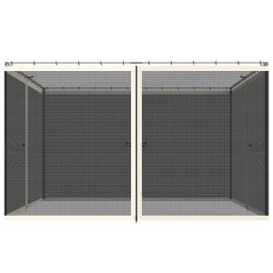 4 painéis de rede mosquiteira para tenda poliéster, nylon Outsunny