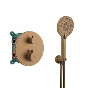 Conjunto empotrar 2/3 fun. Termostatico round cobre - gme