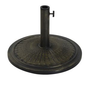 Base para chapéu de sol hpde, cimento e aço preto e bronze ø48x34 cm