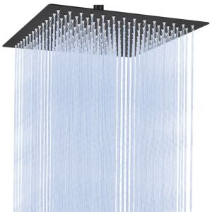 Cabezal de ducha - acero inoxidable - rociador de lluvia cuadrado - 20x20 c