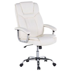 Cadeira executiva advance pele sintética creme claro