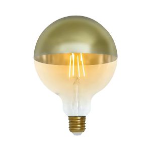 Lâmpada globo LED g120 domo dourado E27 6w equi.48w 600lm 2100k