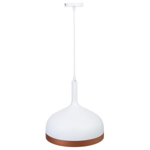 Candeeiro de teto em metal branco 30x30x35