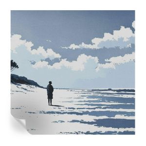 Papel de parede adesivo silêncio da praia 250x250 tulup
