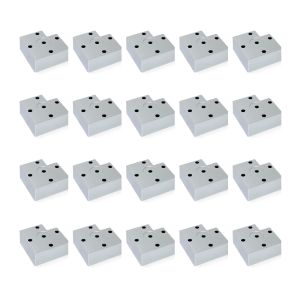 Emuca lote de 20 pés para móveis alumix 7, altura 45mm, plástico, pintado