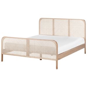 Cama madeira de pinho gonfaron 160 x 200 cm castanho claro