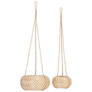 Conjunto de 2 vasos para plantas remora 22/14 cm aLGas marinhas natural