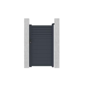 Pacote de portão de jardim carpatia 1m a.180cm + 2 postes cinzento