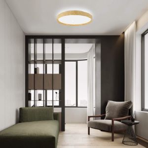 Nettlife lâmpada de teto LED para - lâmpada para em madeira ø40cm lâmpada
