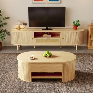 Mesa de centro com altura ajustável + móvel para tv