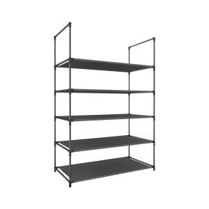 Sapateira em metal prateado com 5 prateleiras 60x30x90cm Thinia Home