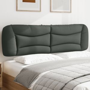 Almofadão de cabeceira 180 cm tecido cinzento-escuro ptob1676