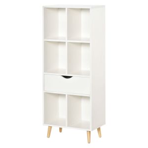 Estante 50x29.5x120 cm color blanco Homcom, casa - móveis de armazenamento