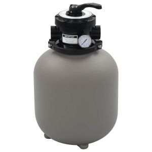 vidaXL filtro de arena de piscina válvula de 4 posiciones gris 350 mm