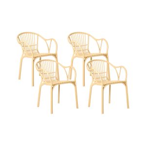 Conjunto de 4 cadeiras de jardim andora creme