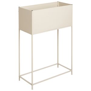 Vaso alto para plantas tapien 70 cm metal creme