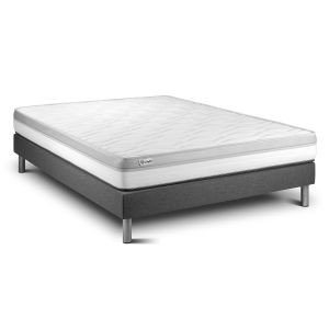 Conjunto de estrado gris + colchão vitalit vital relax ( 180 x 220 cm - esp