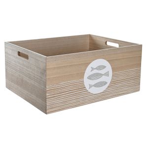 Caixa em MDF com peixe, 50x40x22,5cm