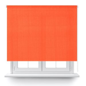 Estor enrollable translúcido naranja 110x250cm.