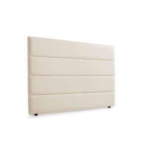 Cabeceira estofada genova pele sintética 145x120x8 cm - dourado - moonia
