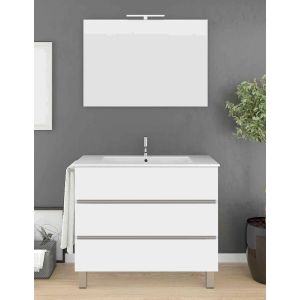 Móvel de banho imperia com lavatório espelho branco 50x40cm