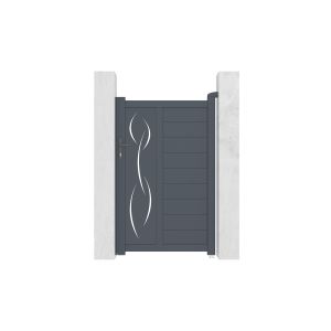 Pacote de portão de jardim life 1m h.160cm + 2 postes a.190cm alumínio