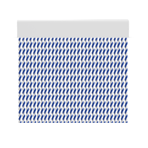 Cortina de porta PVC cabo branco com azul / 90 x 210