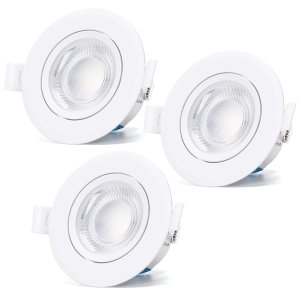 Aigostar foco embutido LED no teto, 5w 6500k, ф70-75 mm, 3 unidades