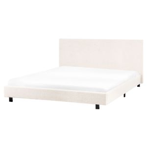 Cama bouclé albi 160 x 200 cm branco creme