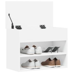 vidaXL zapatero de madera de ingeniería blanco 60x30x45 cm