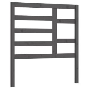 vidaXL cabecero de cama madera maciza de pino gris 96x4x104 cm