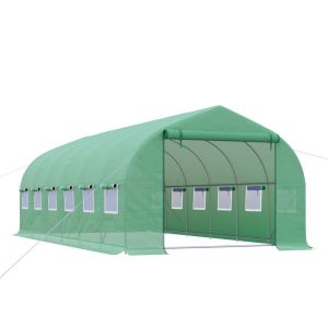 Estufa tipo túnel 595x300x200 cm metal galvanizado e pe color verde