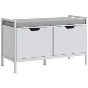 Banco sapateira 84x35x50 cm color blanco Homcom