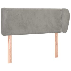 vidaXL cabecero de terciopelo gris claro 103x23x78/88 cm