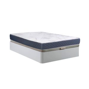 Sommier branco atenas 150x190cm + colchão viscoelástico de 23cm