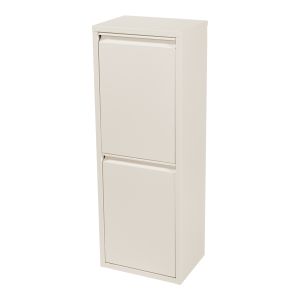 Balde do lixo sollentuna metal 2x14 l branco escuro [en.casa]