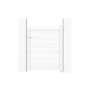 Pacote de portão de jardim vogel 1m h.120cm + 2 postes branco